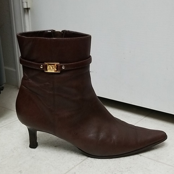 anne klein jaysie leather booties